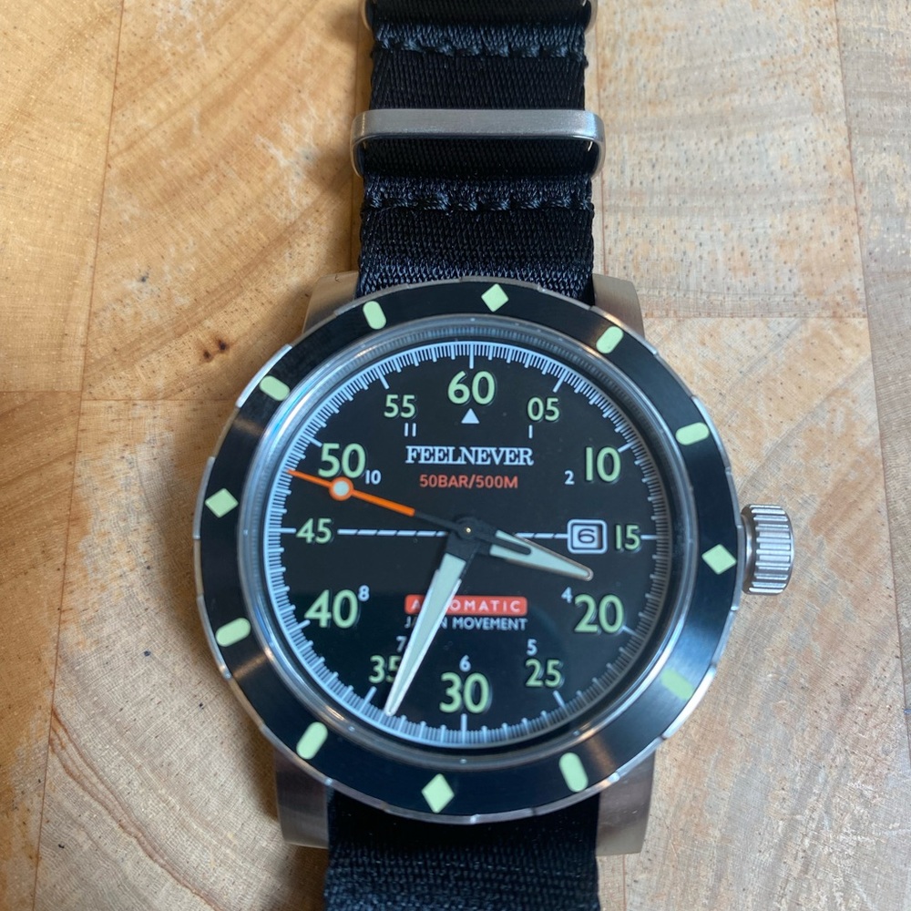 New FEELNEVER 50 Bar Automatic Mechanical Divers Watch